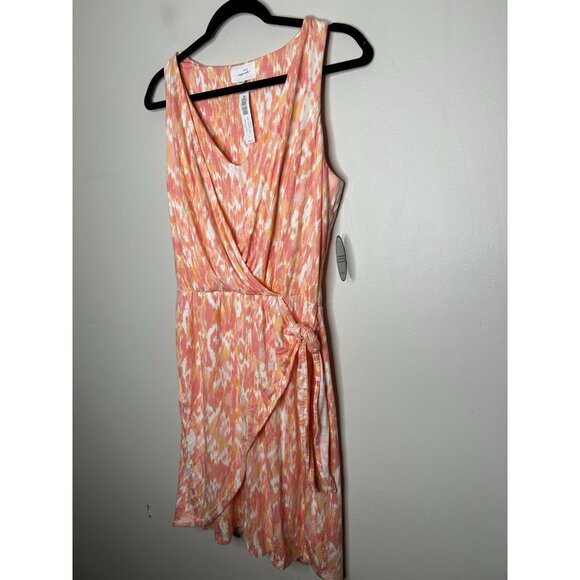 SOMA Weekend Super Soft Ikat Belted Midi Padded Bust Bra Dress Size Small NWT - Picture 2 of 10